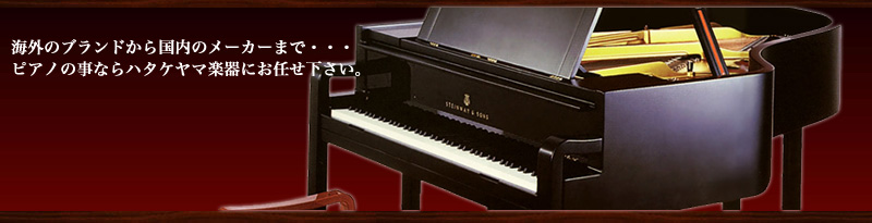 海外のブランドから国内のメーカーまで・・・ピアノの事ならハタケヤマ楽器にお任せ下さい。